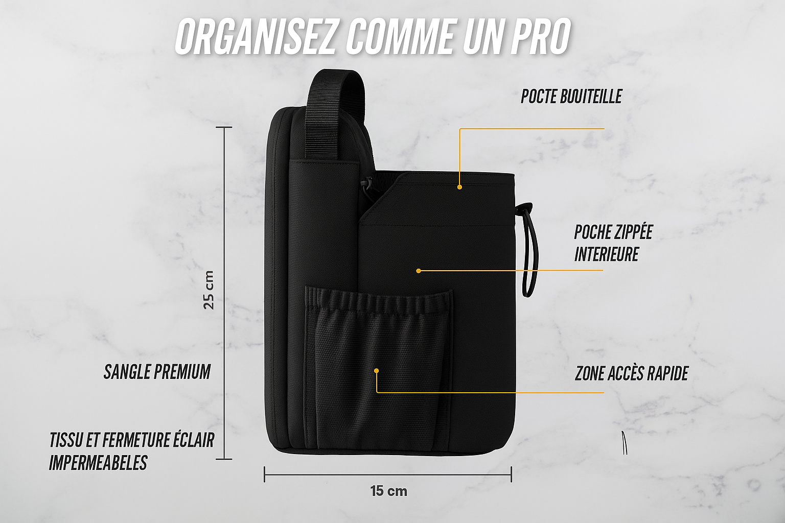 Fit-Bag Fond Marbre Blanc