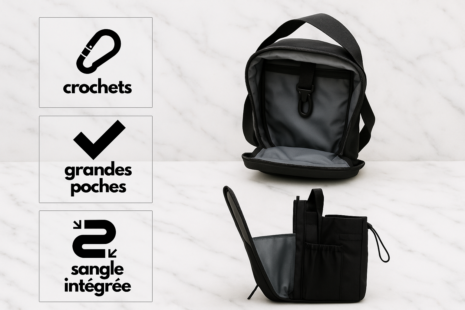 Sac de Sport Magnétique Fit-Bag - Porte-Gourde Intégré | Fitness